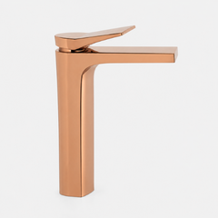 Modern Rose Gold Basin Mixer Tap & Countertop Wash Basin Set