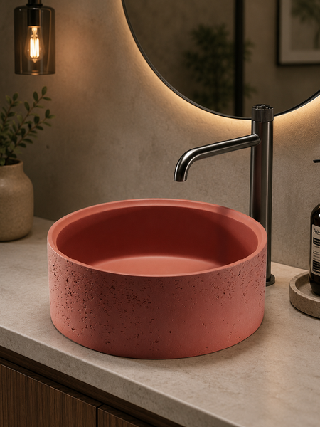 Concrete Table Mounted Wash Basin