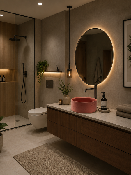 Concrete Table Mounted Wash Basin